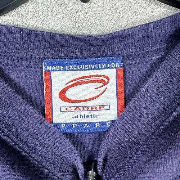 VINTAGE 90s Michigan Wolverines Shirt Men's XL Long Sleeve Blue Logo Retro - Picture 3 of 7